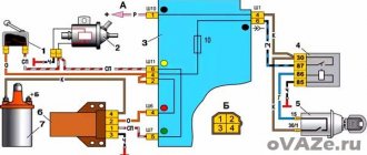 Diagram of the carburetor electro-pneumatic valve control system