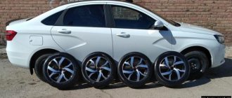 Winter tires for the Lada Vesta SV Cross: wheel size, what tires to put on the Lada